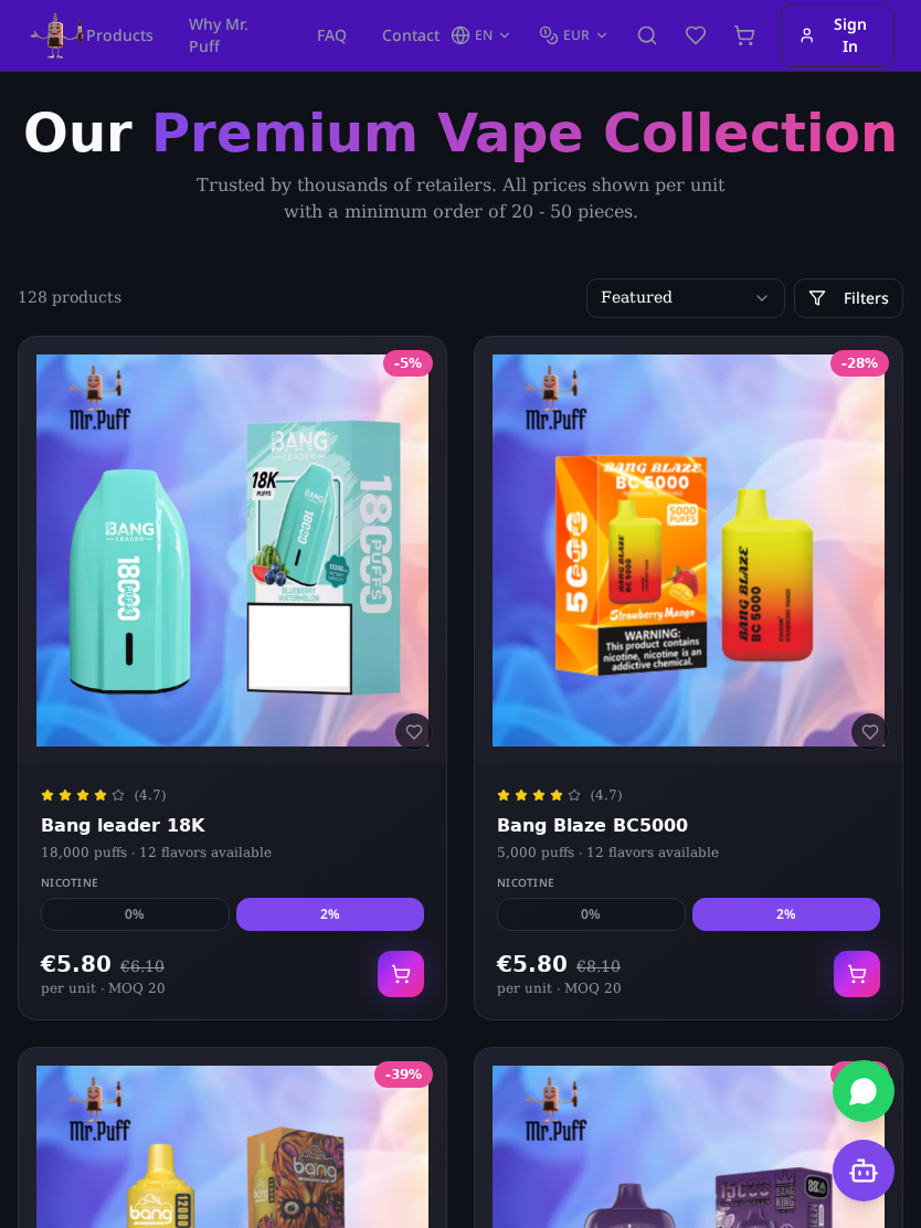 MrPuff.com — tablet view